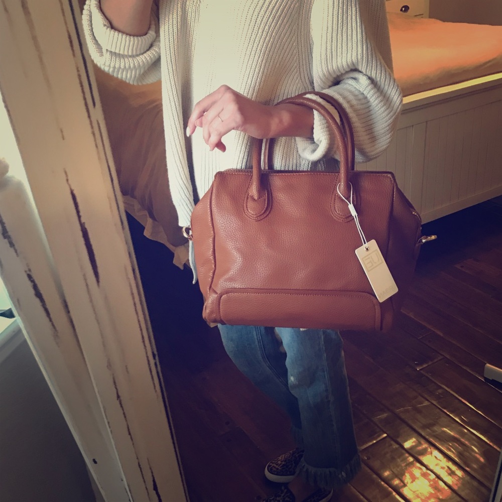 Urban Expressions brown satchel/crossbody bag